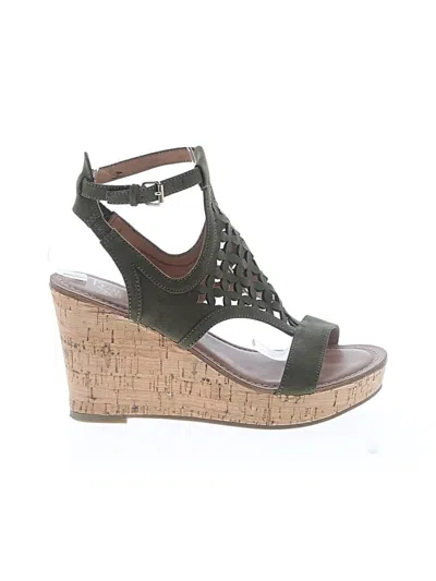 Pre-owned Franco Sarto Wedges In Green