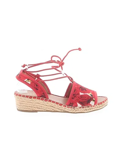 Pre-owned Franco Sarto Wedges In Red
