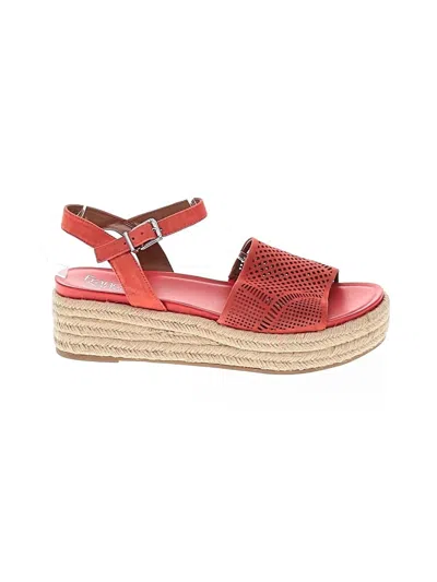 Pre-owned Franco Sarto Wedges In Red
