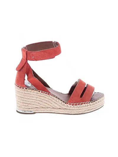 Pre-owned Franco Sarto Wedges In Red