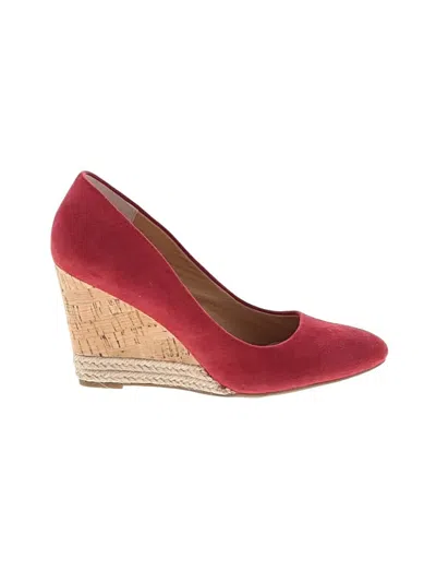 Pre-owned Franco Sarto Wedges In Red