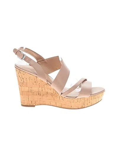 Pre-owned Franco Sarto Wedges In Tan