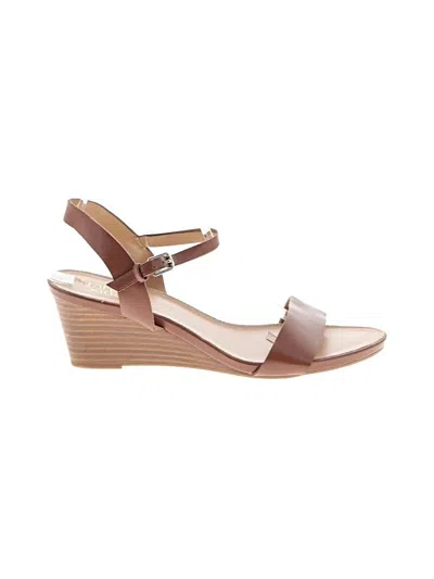 Pre-owned Franco Sarto Wedges In Tan