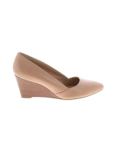 Pre-owned Franco Sarto Wedges In Tan