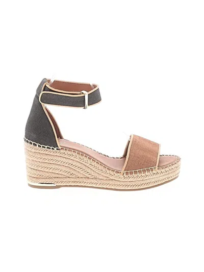 Pre-owned Franco Sarto Wedges In Tan