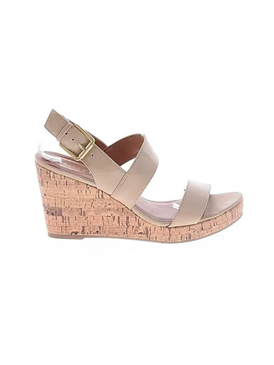 Pre-owned Franco Sarto Wedges In Tan