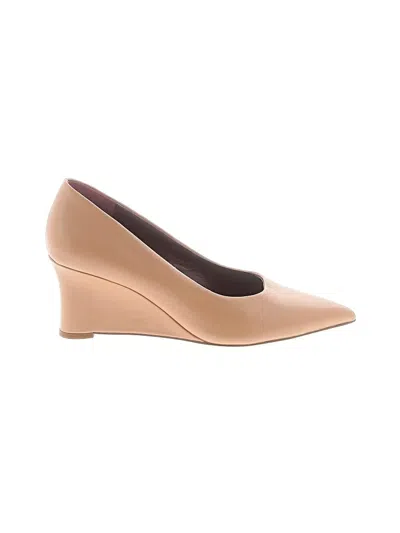 Pre-owned Franco Sarto Wedges In Tan