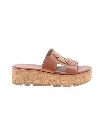 Pre-owned Franco Sarto Wedges In Tan