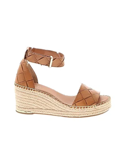 Pre-owned Franco Sarto Wedges In Tan