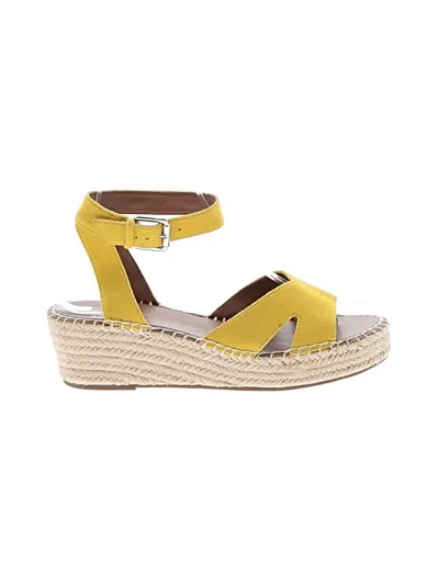 Pre-owned Franco Sarto Wedges In Yellow
