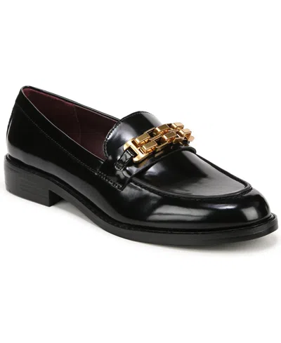 Franco Sarto Women's Akron Round Toe Loafers In Black Faux Patent