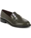 Franco Sarto Alora Penny Loafer In Olive Green Faux Patent