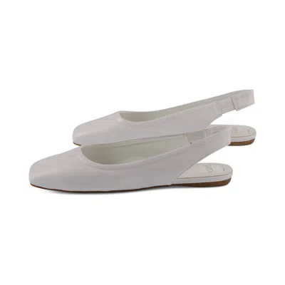 Franco Sarto Women's Antona Flat In White Leather