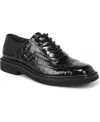 Franco Sarto Women's Audrey Square Toe Lace Up Oxfords In Black Croc Print Faux Leather