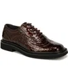 Franco Sarto Audrey Croc Embossed Wingtip Oxford In Brown Croc Print Faux Leather