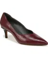 Franco Sarto Aurora Pointed Toe Pump In Deep Bordo Snake Print Faux Leather