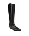 Franco Sarto Billie Wide Calf Leather Boot In Black Leather