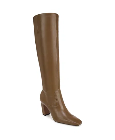 FRANCO SARTO WOMEN'S BOWMAN SQUARE TOE KNEE HIGH DRESS BOOTS