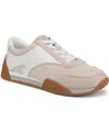Franco Sarto Women's Brescia Lace Up Jogger Sneakers In Multi Beige Faux Leather,fabric