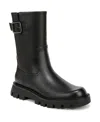 Franco Sarto Womens Solid Rubber Rain Boots In Black Leather