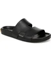 Franco Sarto Women's Britt Open Toe Slide Sandals In Black Leather
