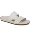 Franco Sarto Women's Britt Open Toe Slide Sandals In Chiffon White Leather
