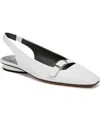 Franco Sarto Carana Slingback Flat In White Faux Leather