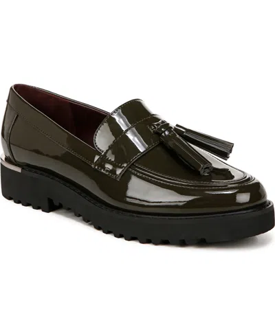 Franco Sarto Women's Carolynn Lug Sole Tassel Loafers In Green Faux Patent