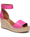 Franco Sarto Clemens Womens Espadrille Platform Sandals In Pink Leather