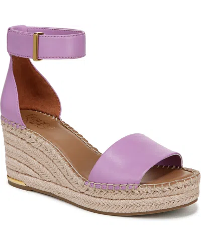 Franco Sarto Women's Clemens Espadrille Wedge Sandals In Violet Purple Leather
