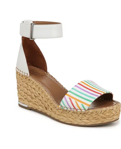 Franco Sarto Women's Clemens Espadrille Wedge Sandals In White Multi Leather