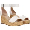 Franco Sarto Clemens Ankle Strap Platform Wedge Sandal In White