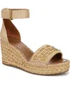 Franco Sarto Women's Clemens Raffia Espadrille Wedge Sandals In Natural Beige Raffia
