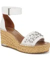 Franco Sarto Women's Clemens Raffia Espadrille Wedge Sandals In White