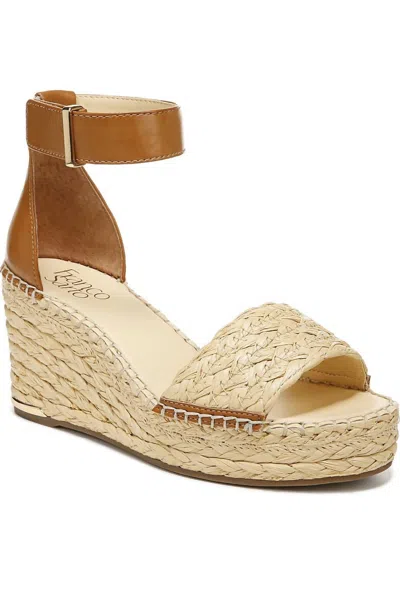 Franco Sarto Women's Clemens Wedge Sandal In Raffia Natural In Gold