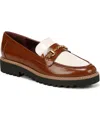 Franco Sarto Colette Womens Embellished Faux Leather Loafers In Brown