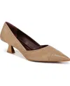 Franco Sarto Darcy Pointed Toe Pump In Tuscan Taupe Suede,leather