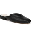 Franco Sarto Women's Dayla Square Toe Block Heel Mules In Black Faux Leather