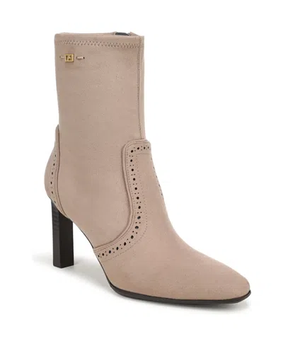 Franco Sarto Women's Delani Square Toe Zip Short Boots In Neutral
