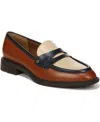 Franco Sarto Edith 2 Womens Padded Insole Slip On Loafers In Biscuit Brown Faux Leather