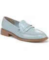 Franco Sarto Women's Edith Almond Toe Penny Loafers In Soft Blue Faux Patent