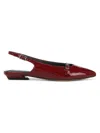 Franco Sarto Women's Emma Slingback Mary Jane Patent Leather Flats In Red