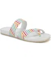 Franco Sarto Estella Sandal In White,rainbow Faux Leather