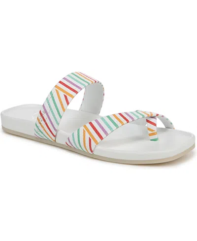 Franco Sarto Women's Estella Open Square Toe Slide Flat Sandals In Multi