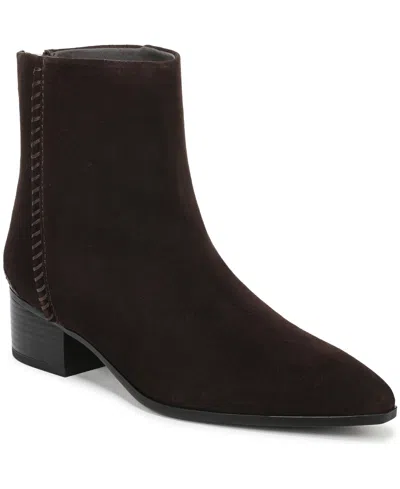 Franco Sarto Women's Fayola Pointed Toe Dress Booties In Umber Brown Suede