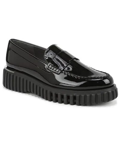 Franco Sarto Women's Flexa Roma Round Toe Lug Sole Loafers In Black