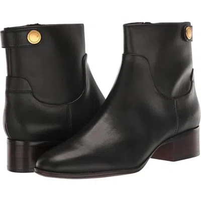 Franco Sarto Women's  Jessica Boots Black Leather Almond Toe Bootie Rhs6744