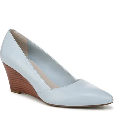 Franco Sarto Women's Frankie Pointed Toe Wedge Pumps In Soft Blue Leather