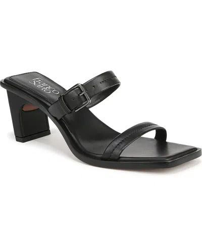 Franco Sarto Women's Frenza Open Square Toe Slide Dress Sandals In Black Leather