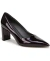 Franco Sarto Women's Giovanna Pointed Toe Block Heel Pumps In Purple Faux Patent